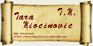 Tara Miočinović vizit kartica